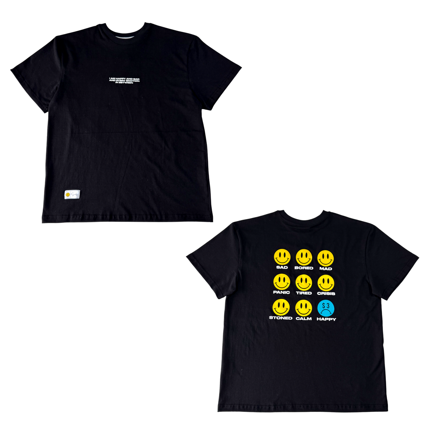 CAMISETA OVERSIZE - HAPPY AND SAD